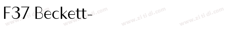 F37 Beckett字体转换